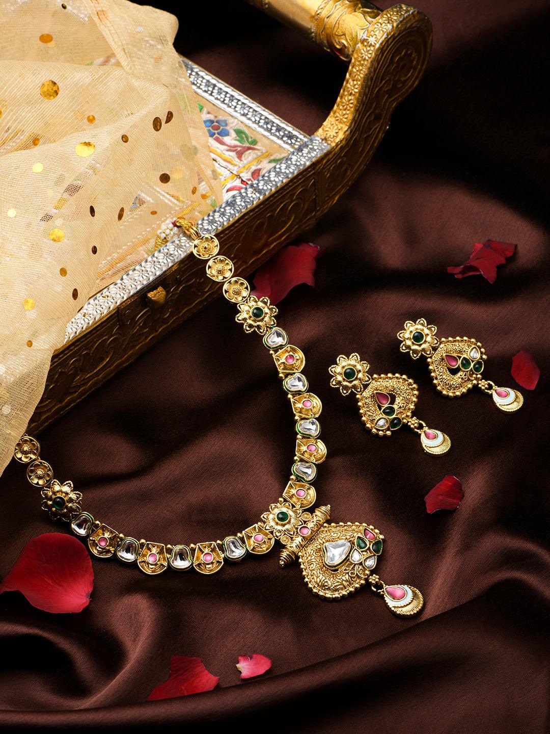 Chic Kundan Heritage Set - ASMITTA Jewellery