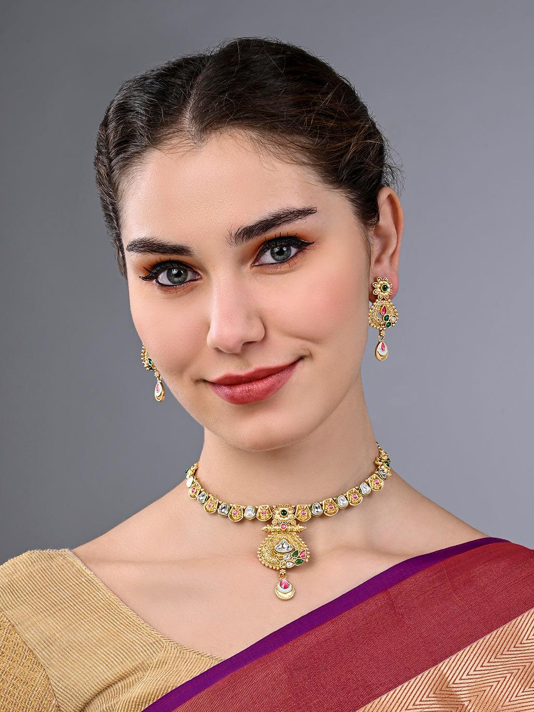 Chic Kundan Heritage Set - ASMITTA Jewellery