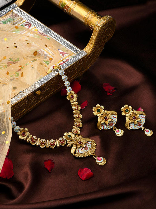 Regal Kundan Choker Set - ASMITTA Jewellery