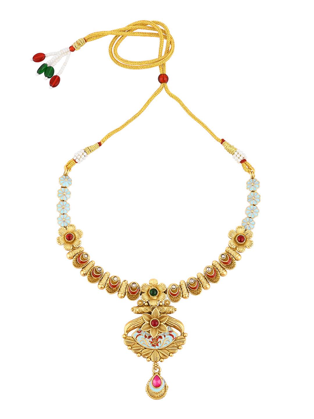 Regal Kundan Choker Set - ASMITTA Jewellery