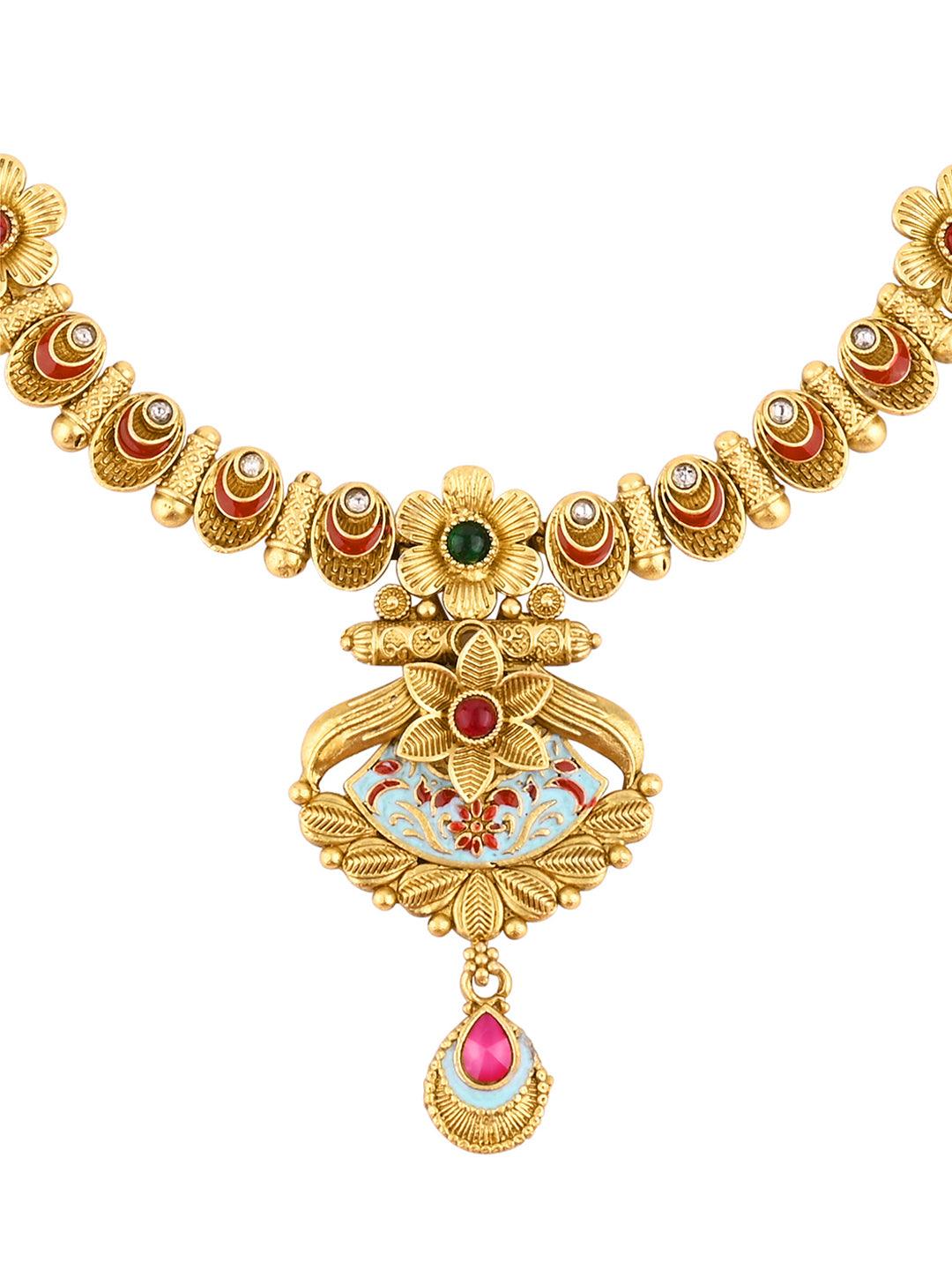 Regal Kundan Choker Set - ASMITTA Jewellery