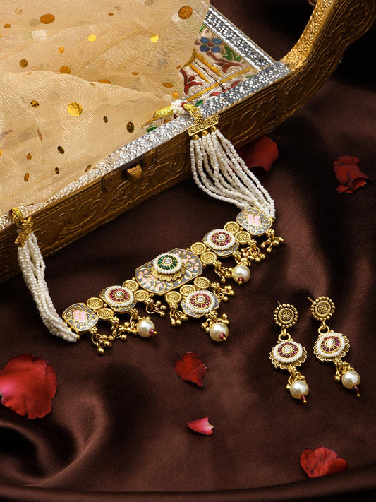 Pearl Blossom Choker Duo - ASMITTA Jewellery