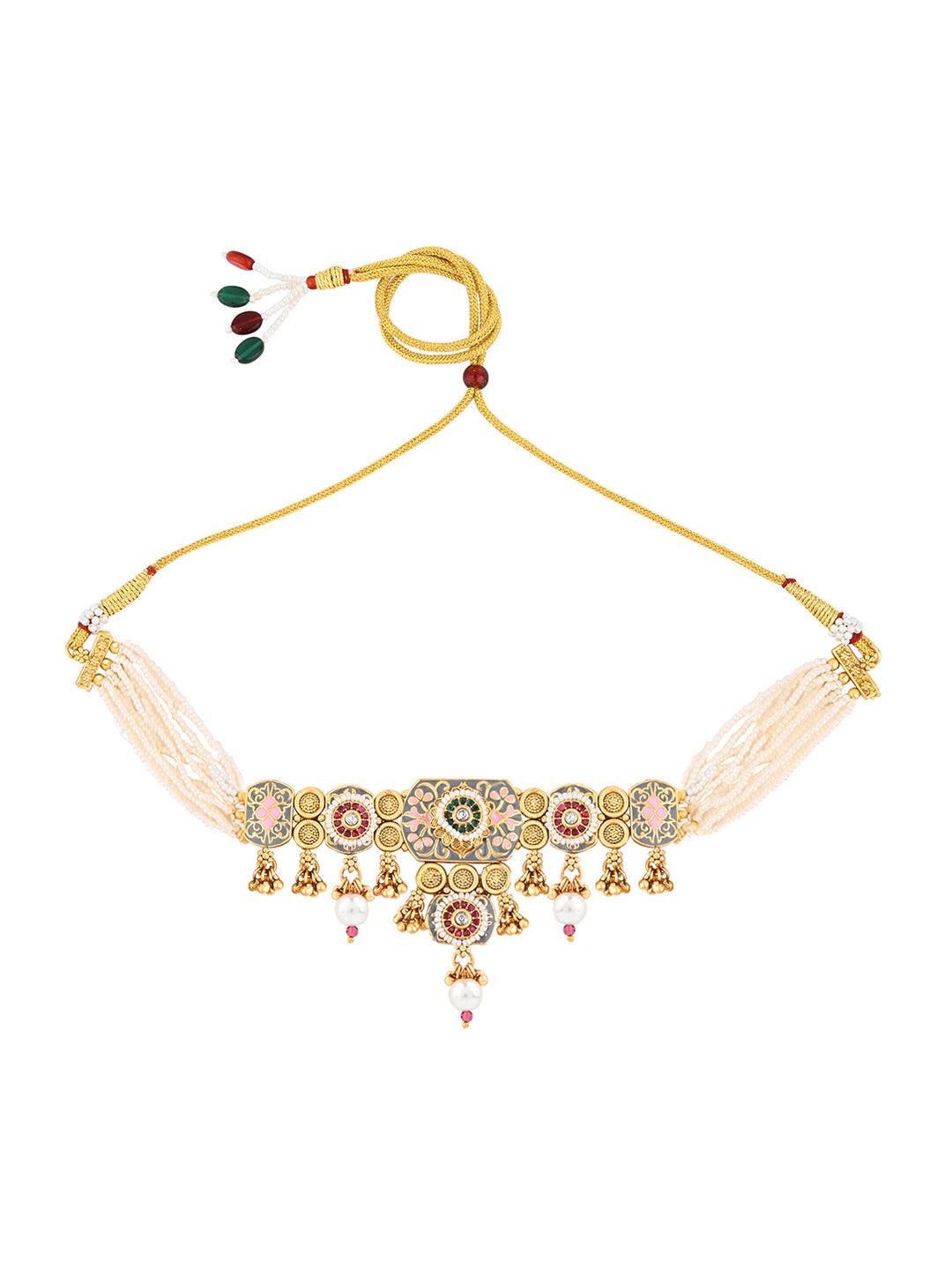 Pearl Blossom Choker Duo - ASMITTA Jewellery