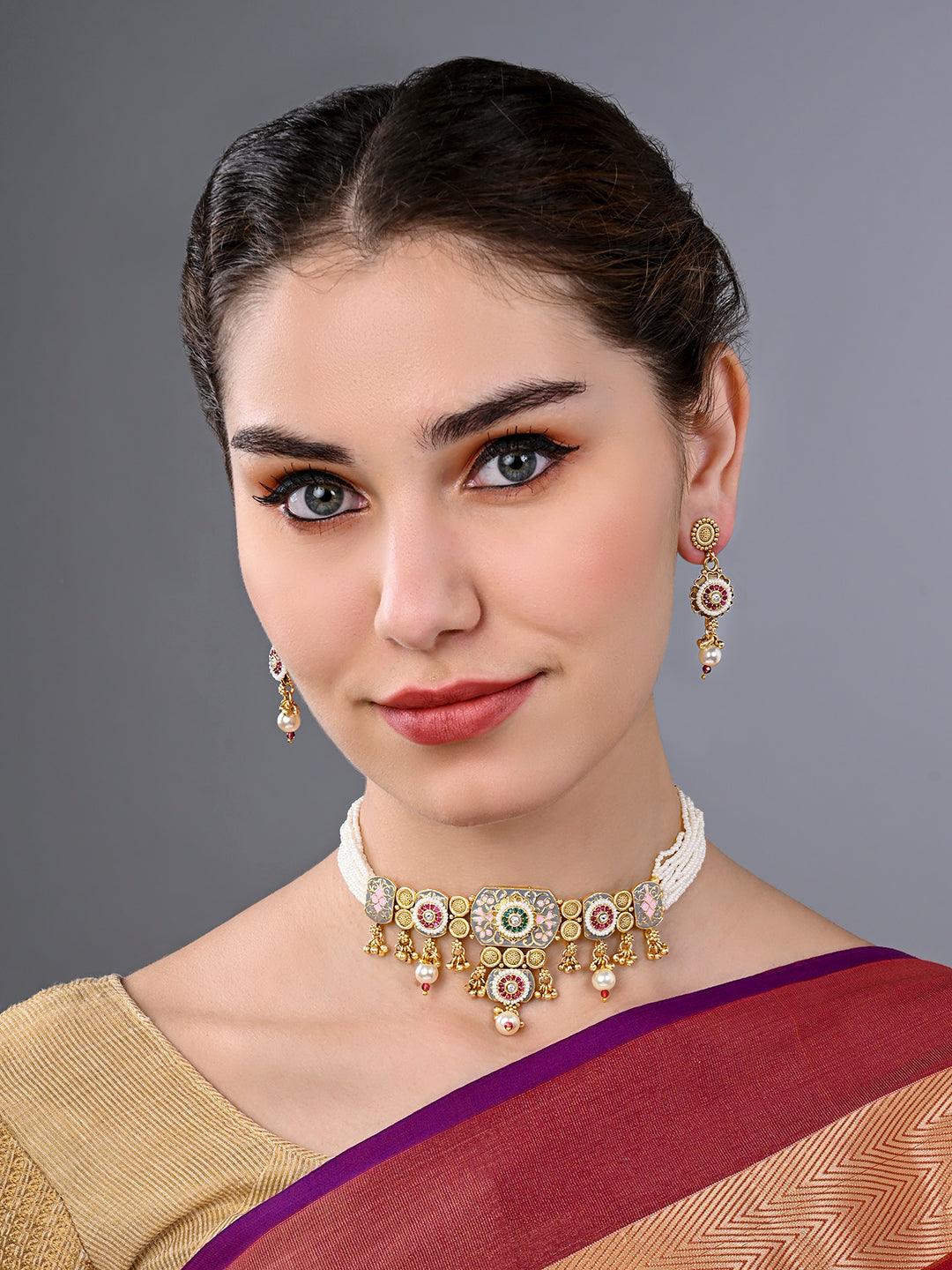 Pearl Blossom Choker Duo - ASMITTA Jewellery