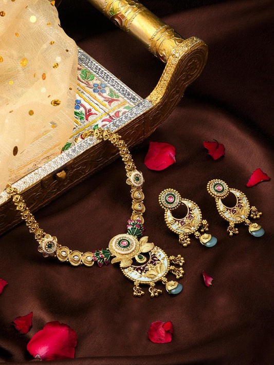 Kundan Elegance Choker Set - ASMITTA Jewellery