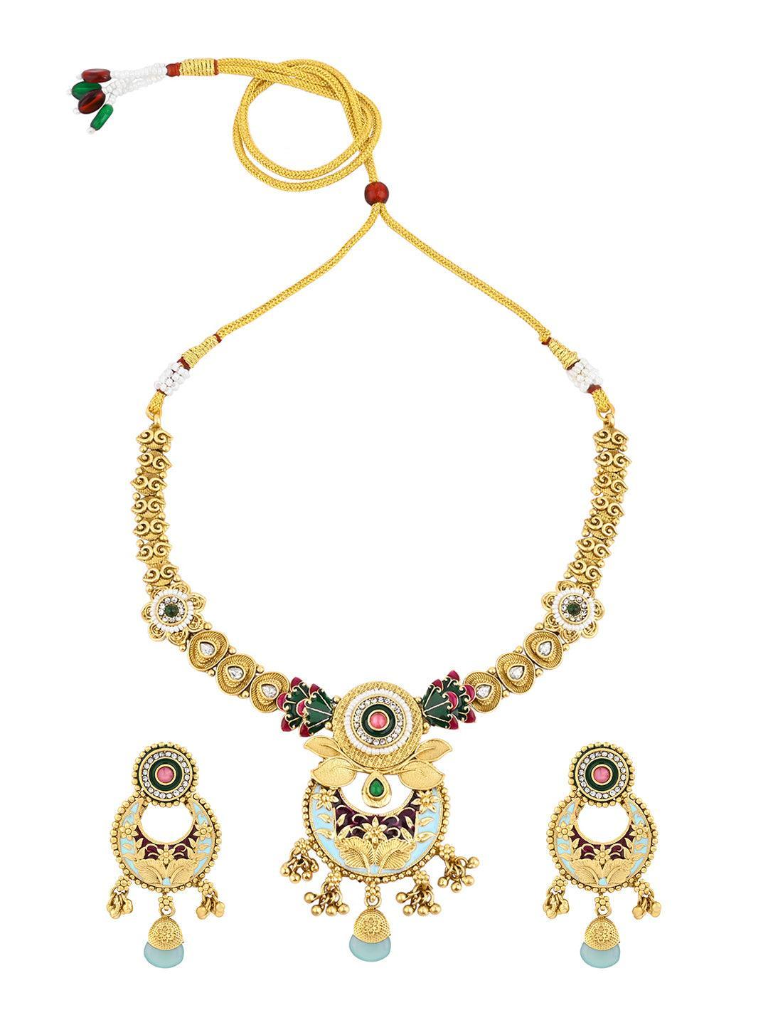 Kundan Elegance Choker Set - ASMITTA Jewellery