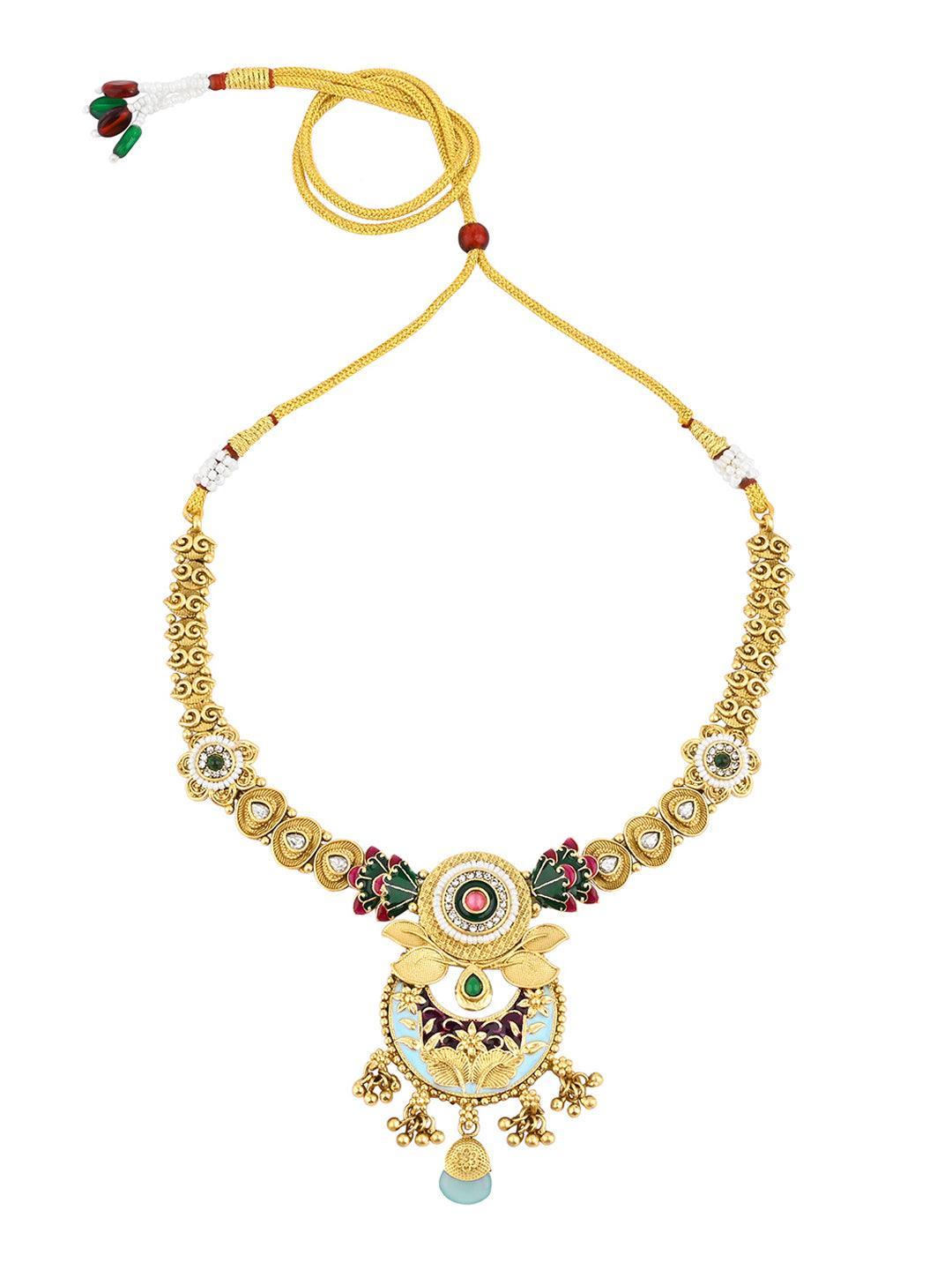 Kundan Elegance Choker Set - ASMITTA Jewellery