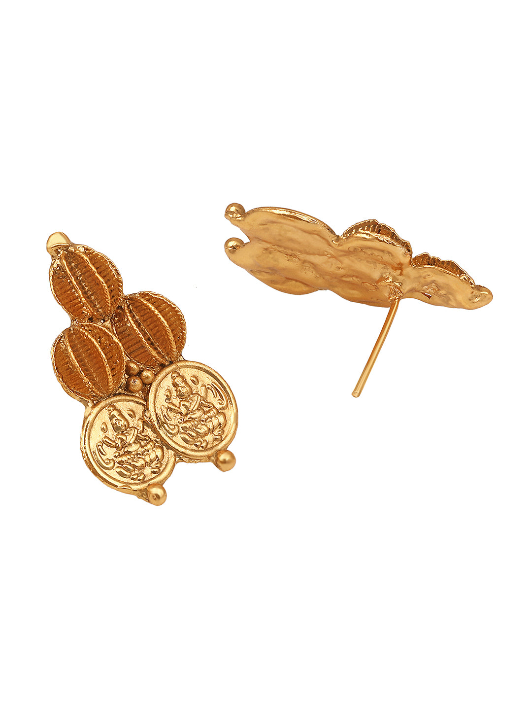 Gold-Plated Gold, Multicolor Pearl Drop Earring With Jewellery Set