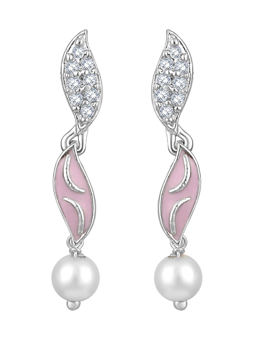 Rhodium Plated Meenakari CZ Choker Set - ASMITTA Jewellery