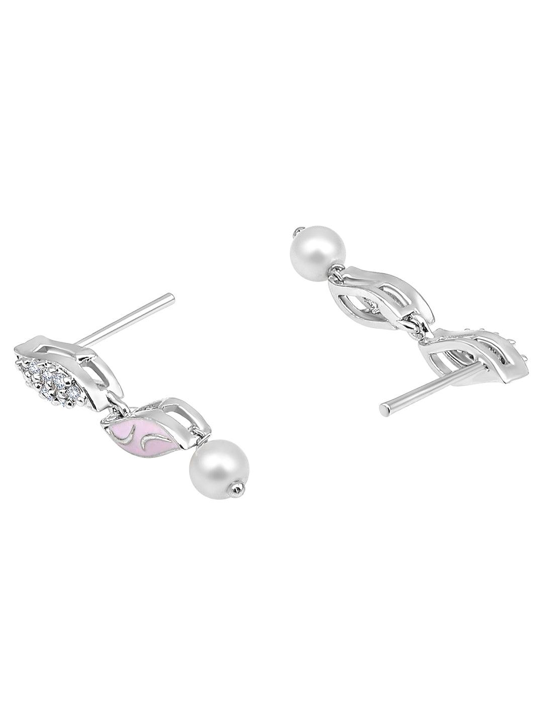 Rhodium Plated Meenakari CZ Choker Set - ASMITTA Jewellery