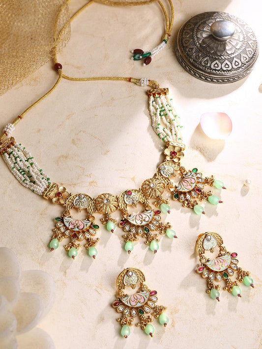 Opulent Kundan Set - ASMITTA Jewellery