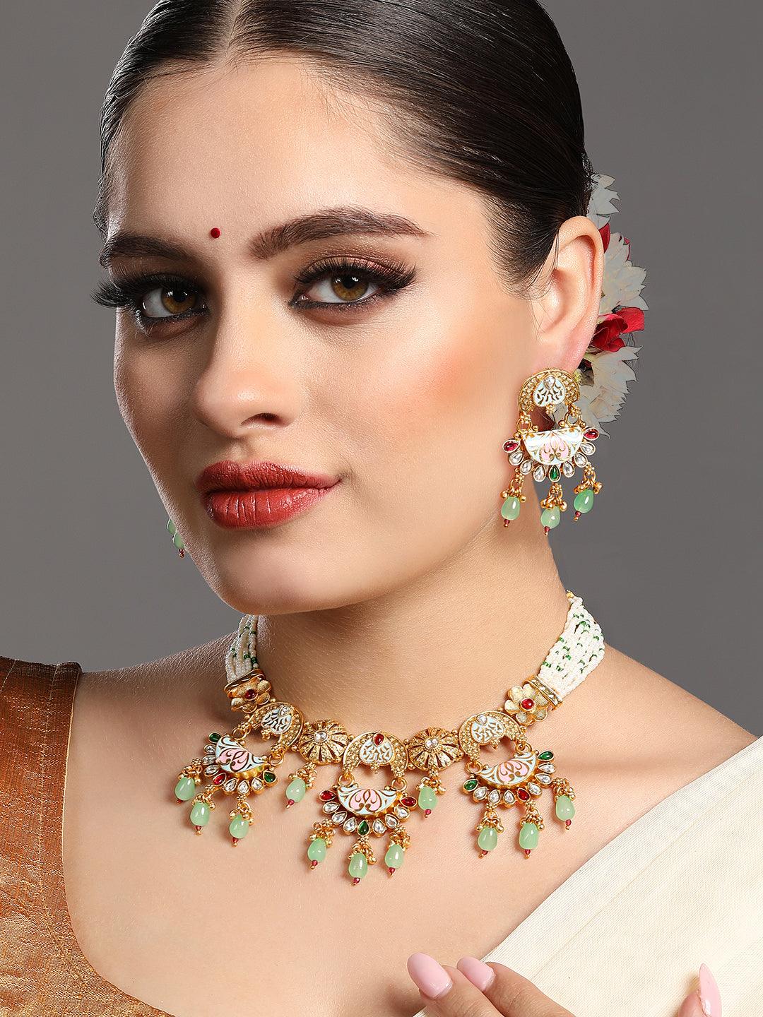 Opulent Kundan Set - ASMITTA Jewellery