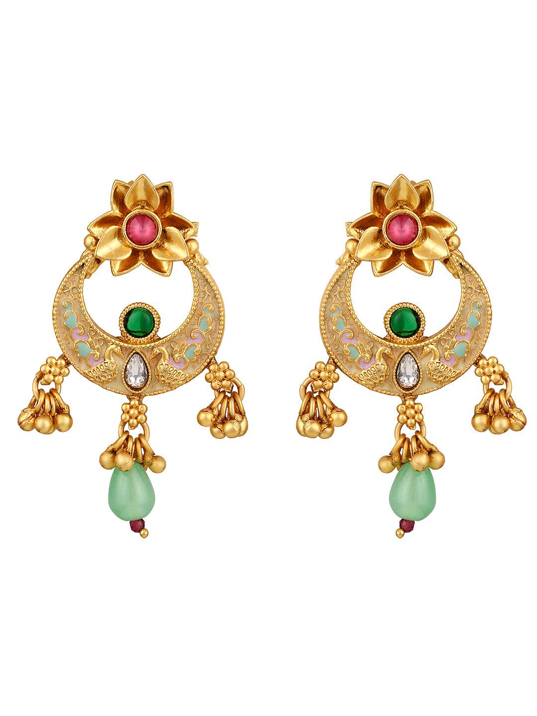 Kundan Peacock Charm Set - ASMITTA Jewellery