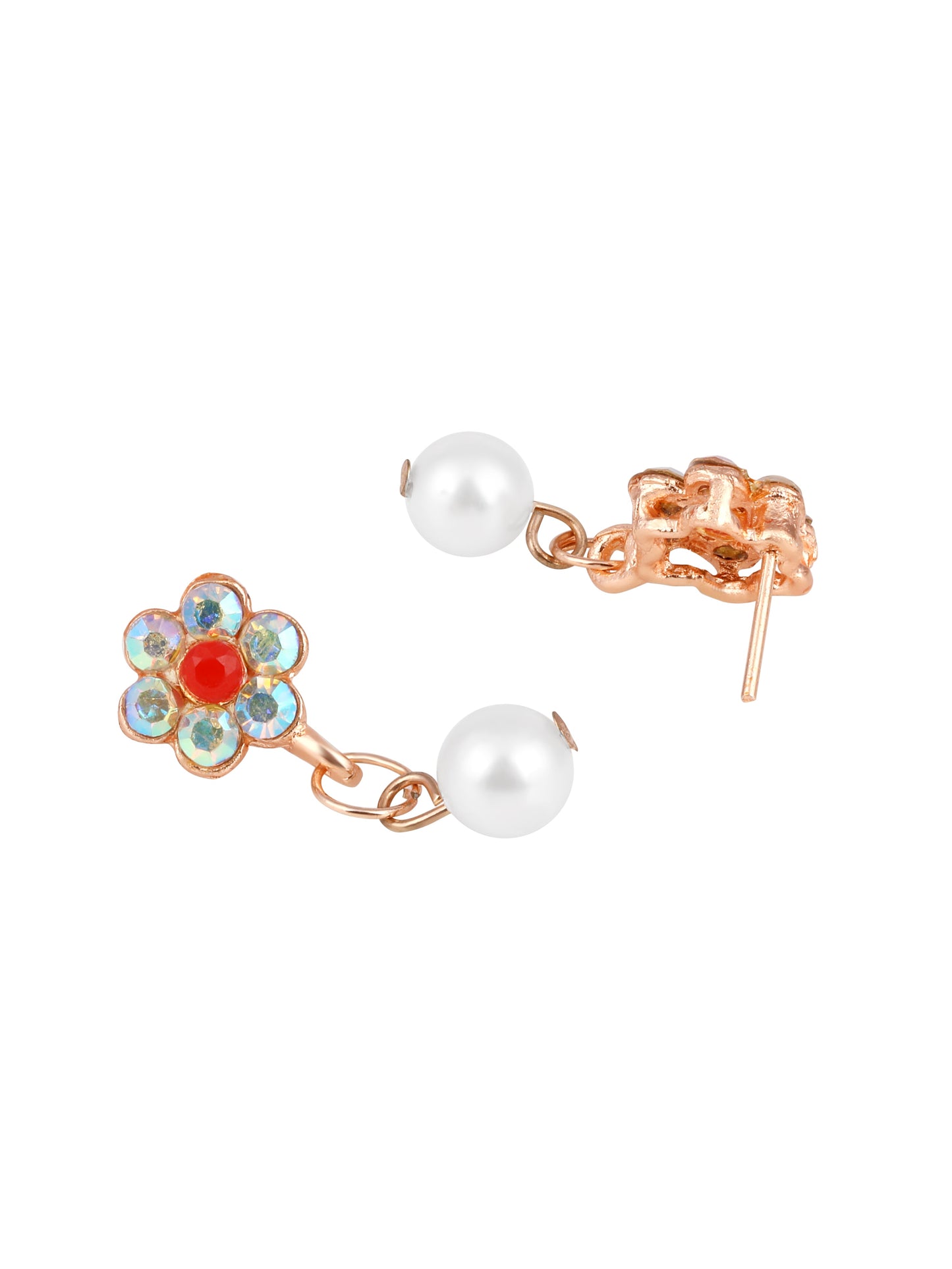 Gold-Plated Kundan And Stones Necklace Set With Drop Earring