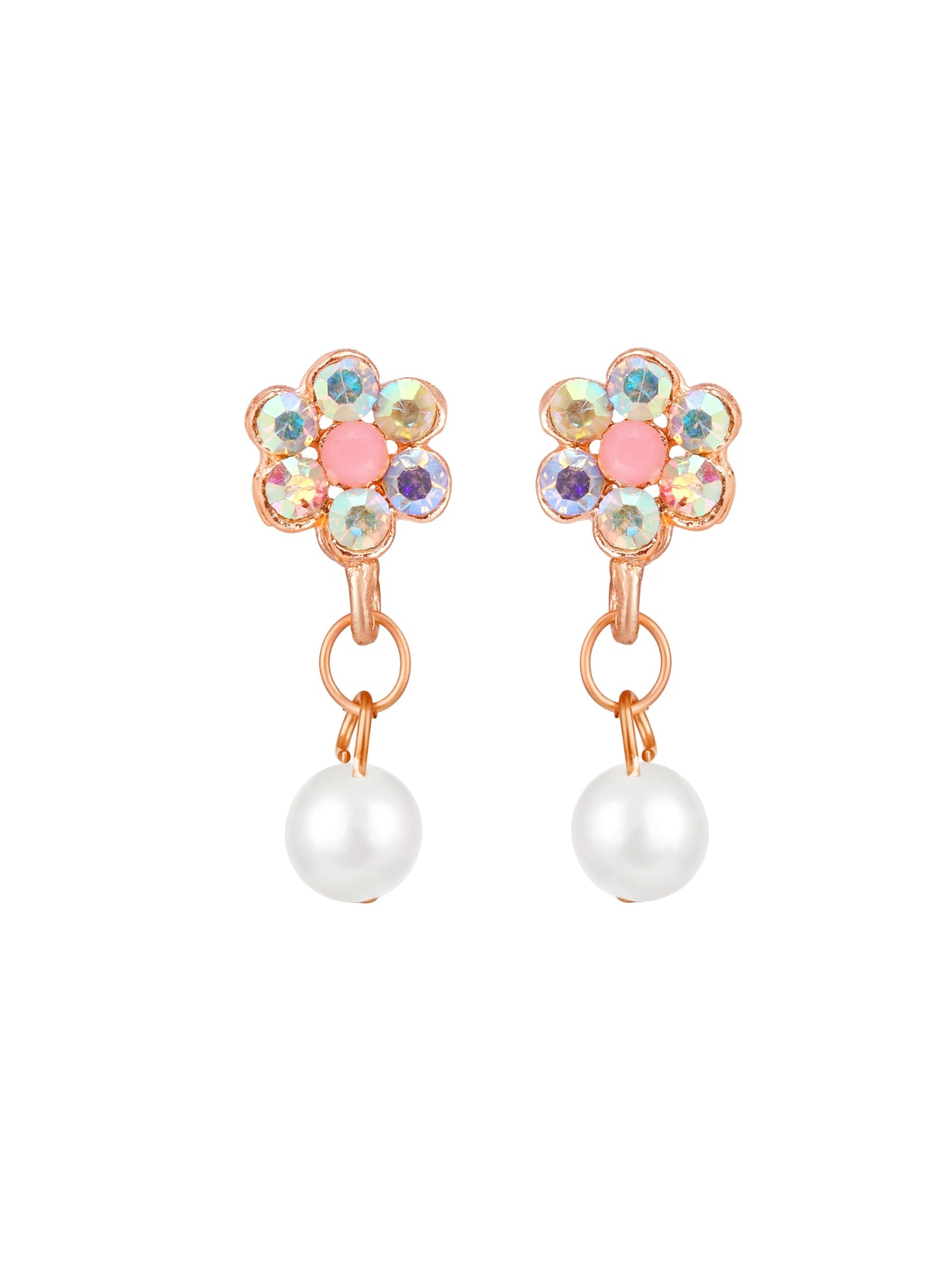 Gold Plating Kundan And Stones Necklace Set With Drop Earring