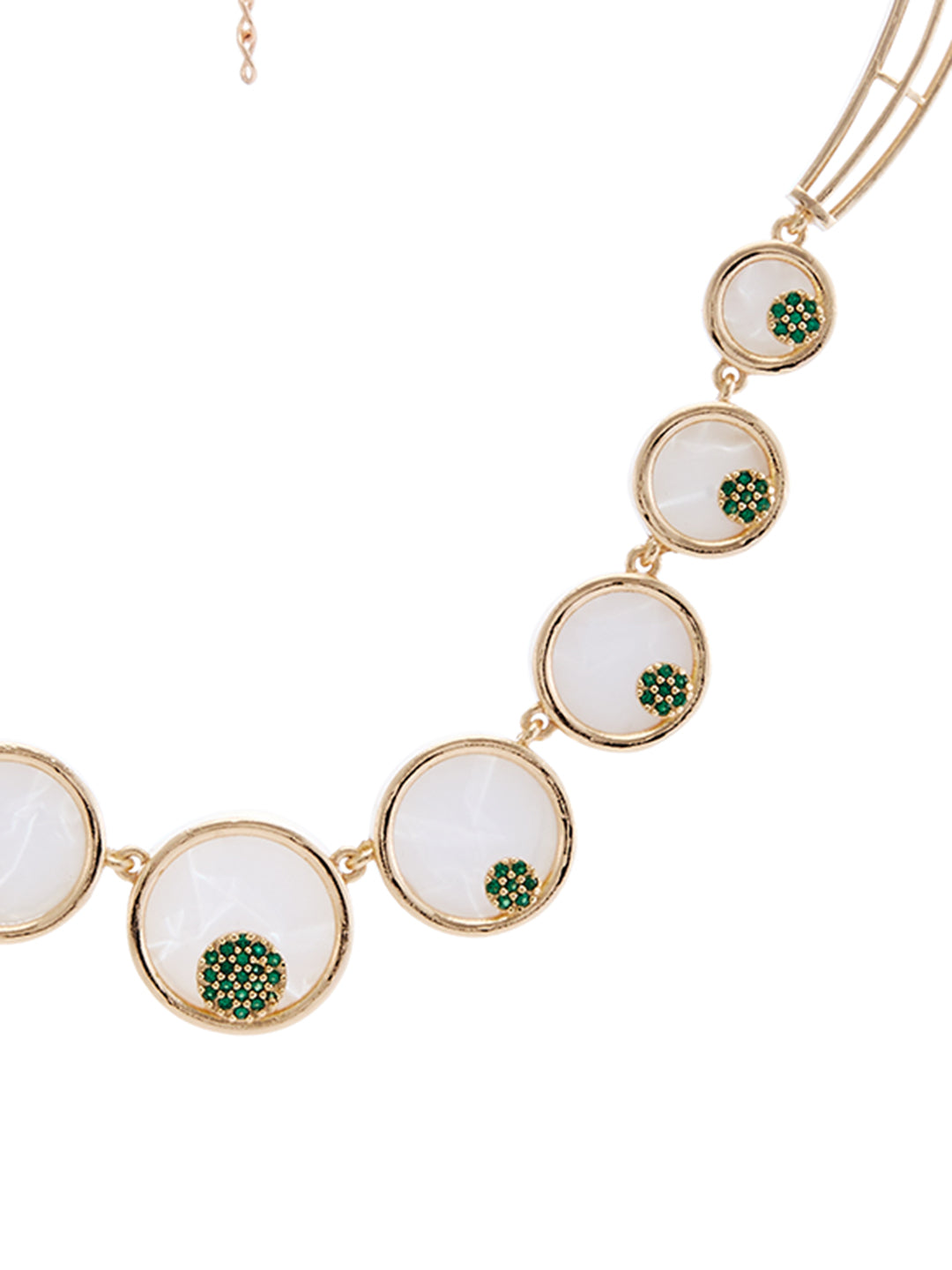 Rose Gold-Plated Pearls Studded Statement Jewellery Set