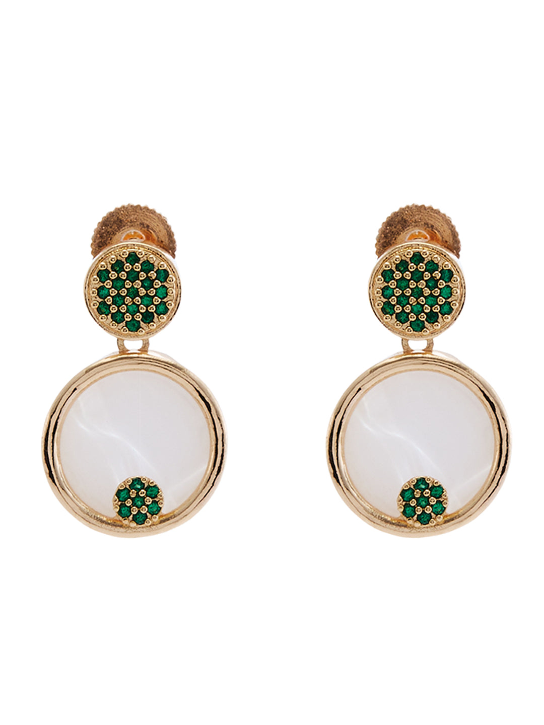 Rose Gold-Plated Pearls Studded Statement Jewellery Set