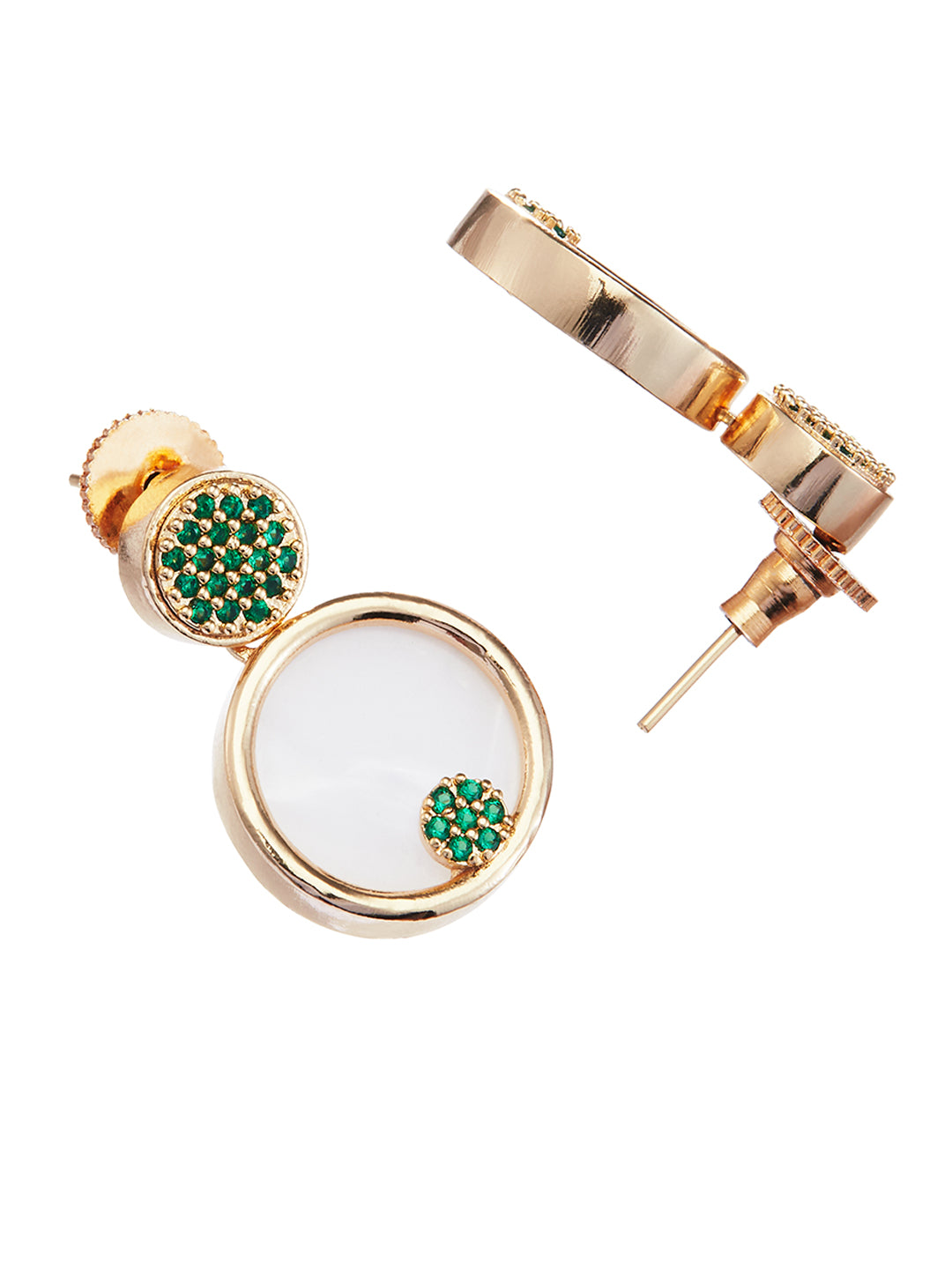 Rose Gold-Plated Pearls Studded Statement Jewellery Set