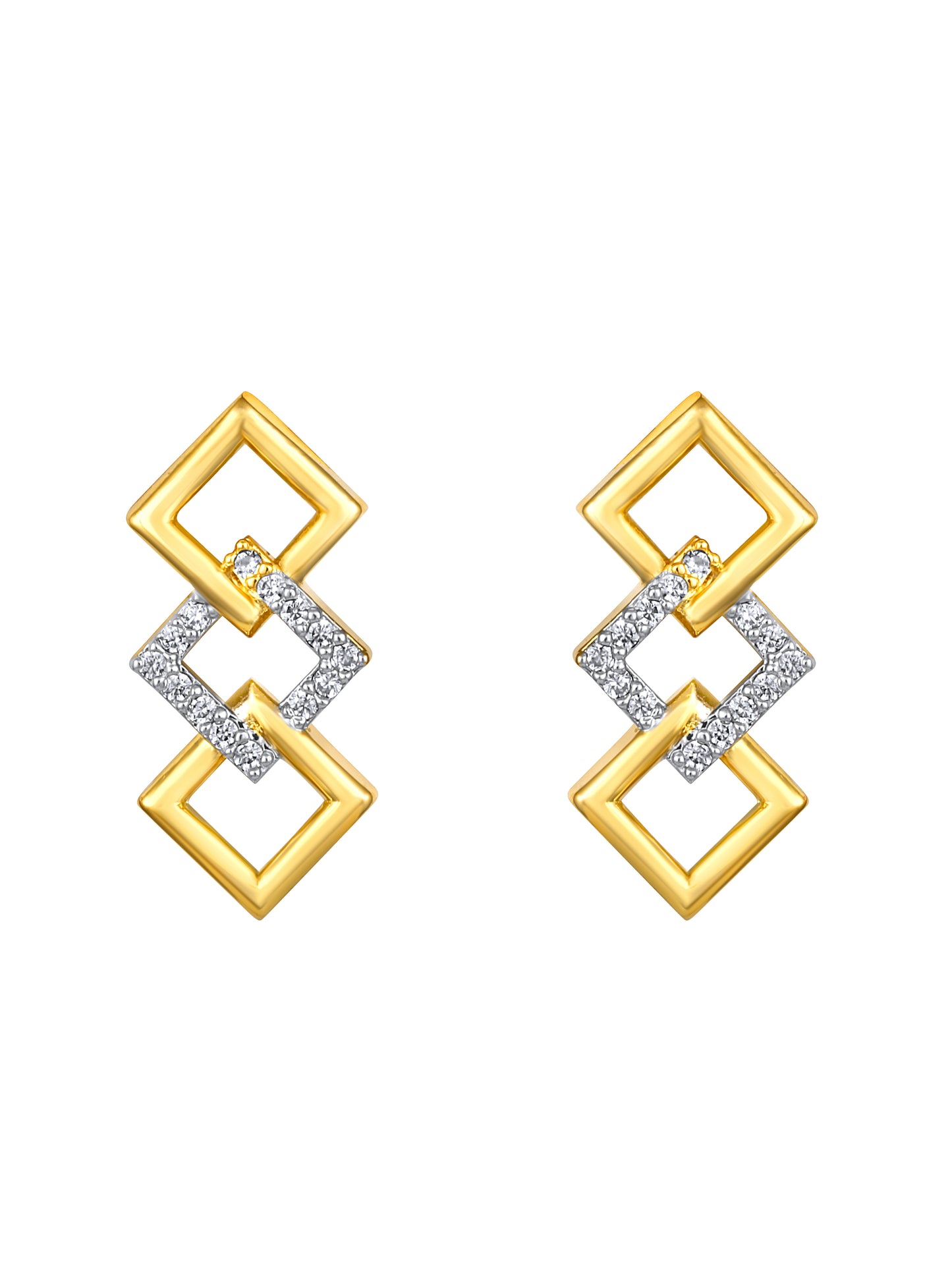 2K Gold-Plated Cubic Zirconia-Studded Statement Choker Jewellery Set