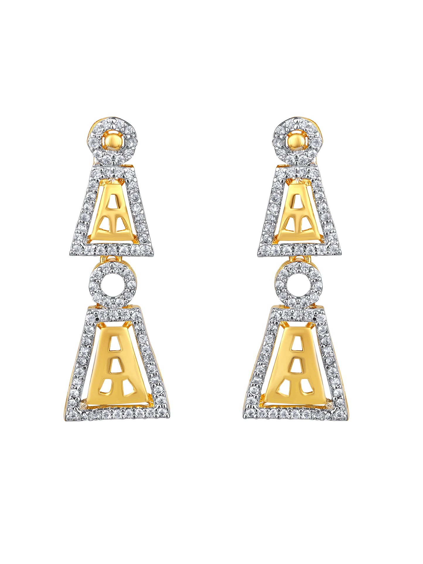 22KT Gold-Plated Cubic Zirconia-Studded Statement Choker Jewellery Set