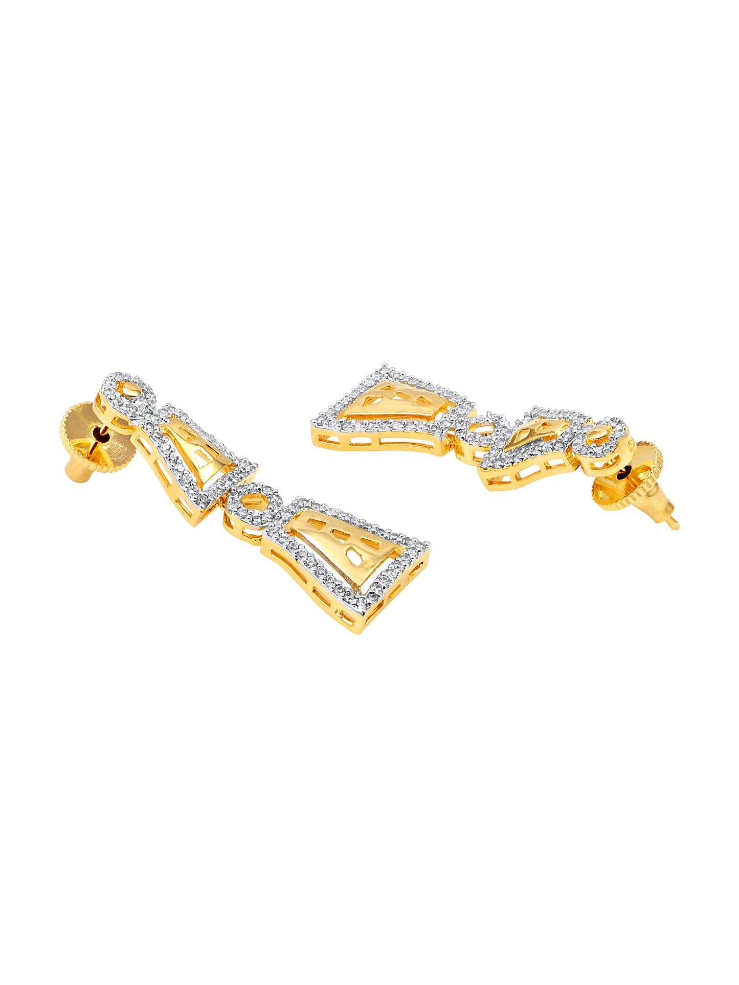 22KT Gold-Plated Cubic Zirconia-Studded Statement Choker Jewellery Set