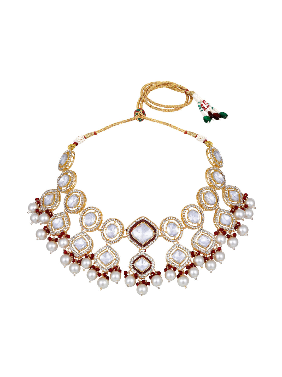 Traditional Meenakari choker set with earrings