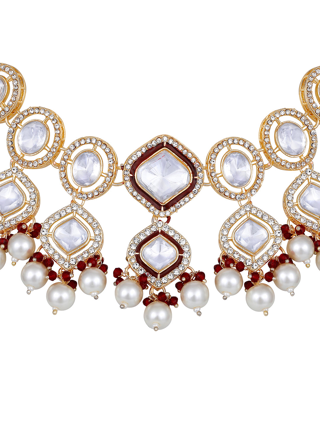 Traditional Meenakari choker set with earrings