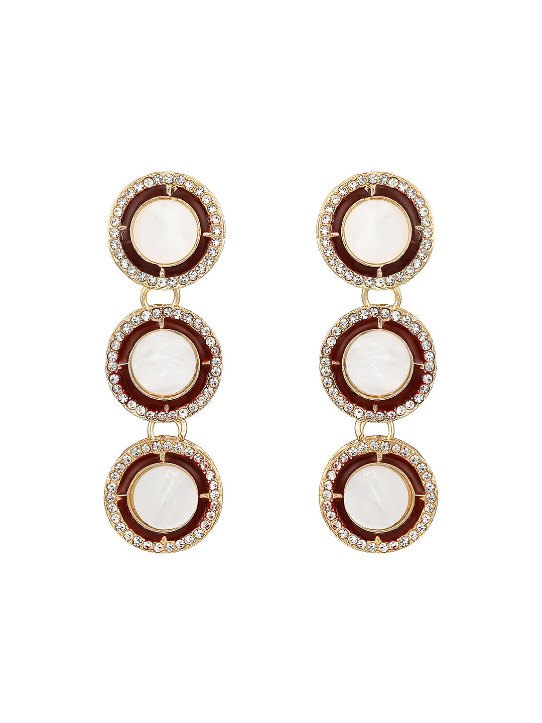 Meenakari maroon bridal jewellery set with stone detailing