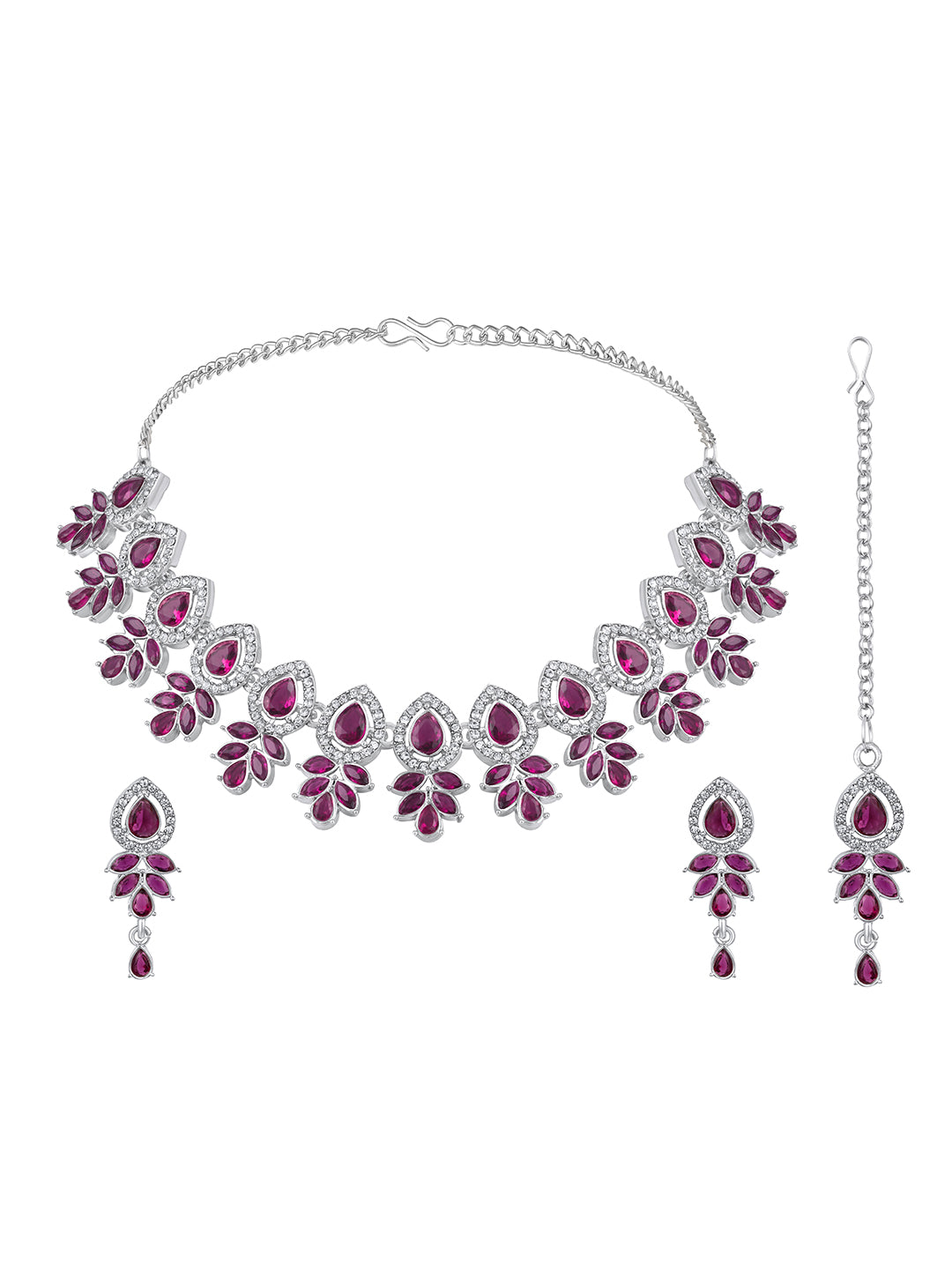 Purple stone choker set