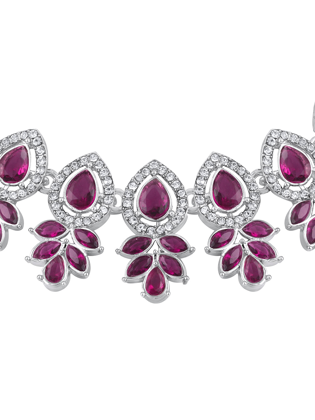 Purple stone choker set