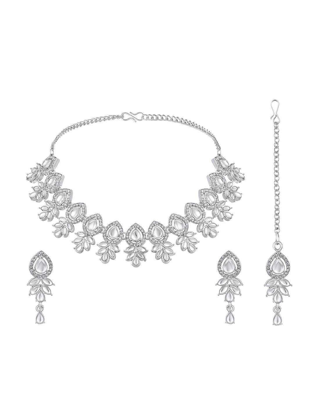 white stone jewellery set