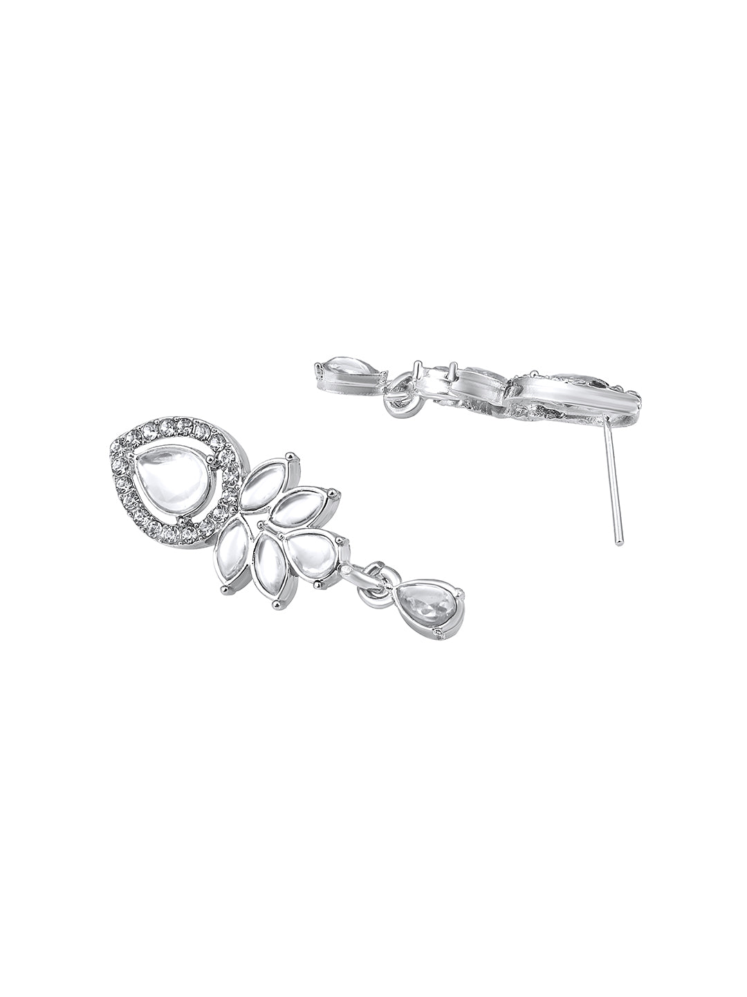 white stone earrings