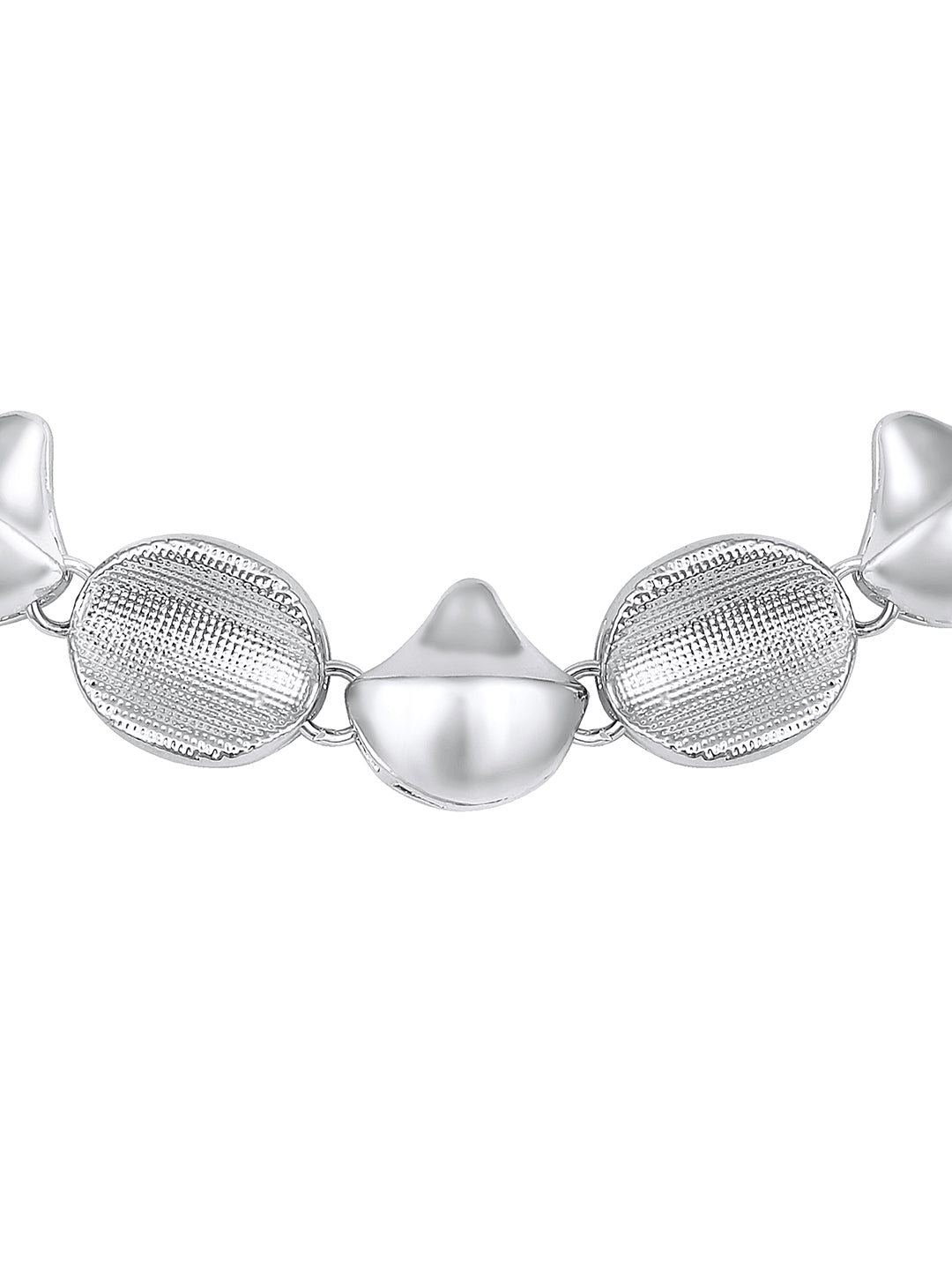 Rhodium Plated Choker Jewellery Set