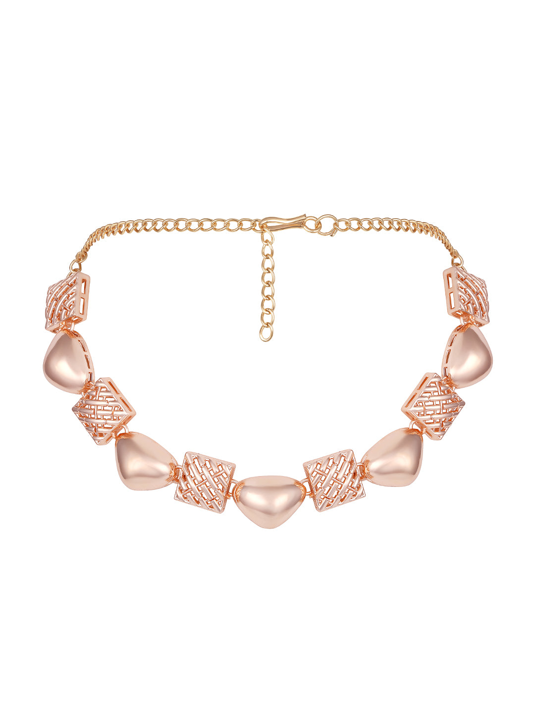 Rose Gold Plated Choker Jewellery Set