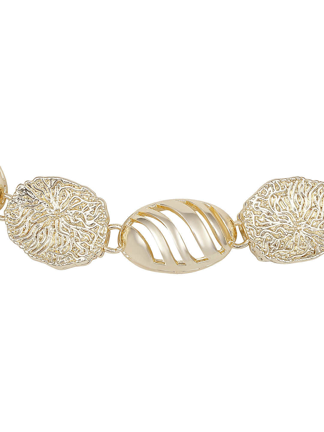 Contemporary Matte Gold Plated Choker Jewellery Set