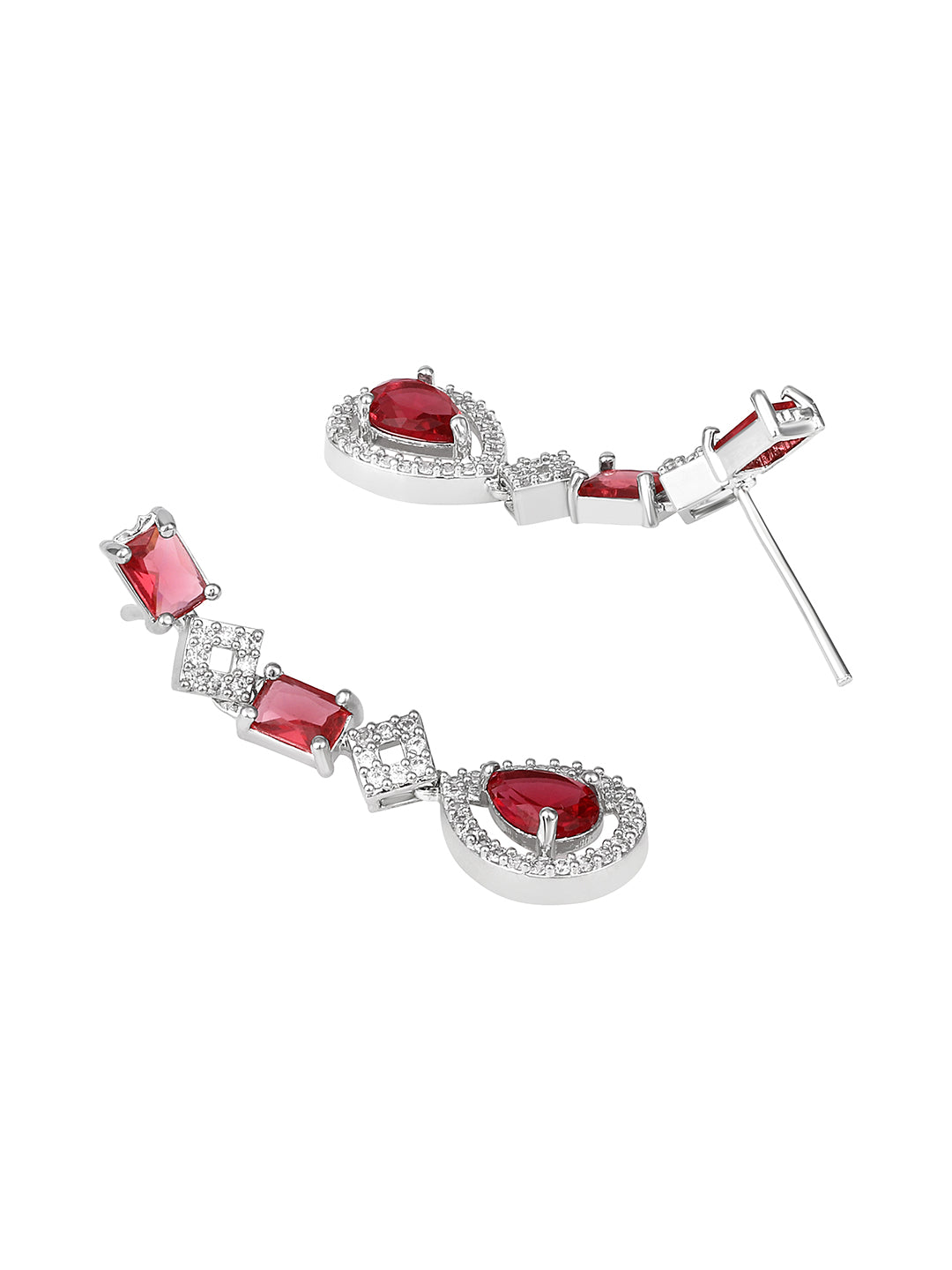 Royal Red Ruby-Inspired Dual-Strand Statement Necklace