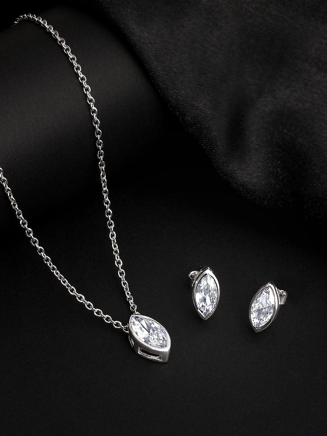 Sparkling Sophistication Pendant Set - ASMITTA Jewellery