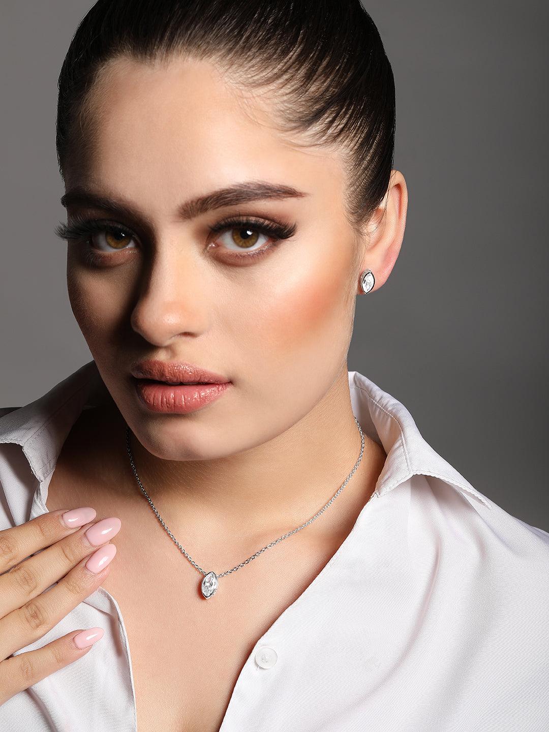 Sparkling Sophistication Pendant Set - ASMITTA Jewellery