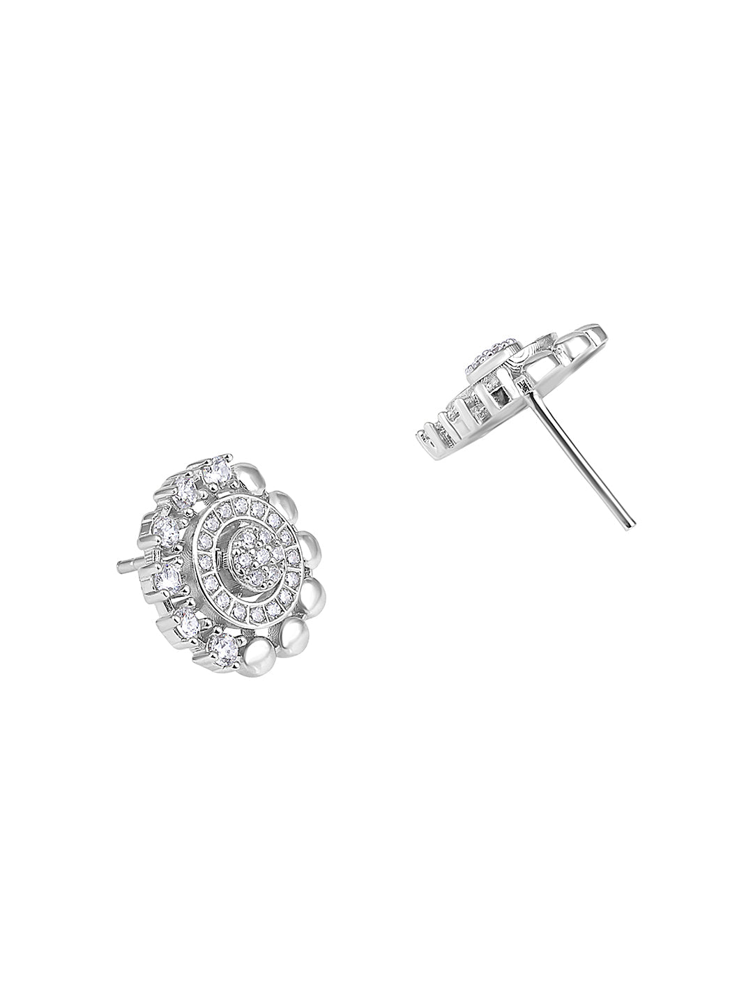 Sterling Silver With Cubic Zirconia And Silver Plating.