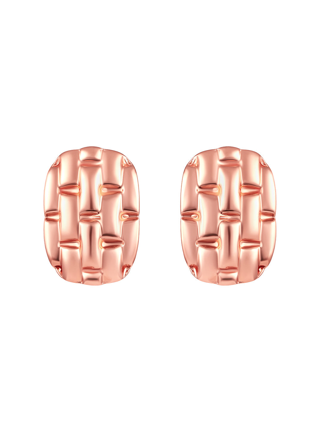 Rose Gold Plating Handcrafted Pendant Set With Stud Earring