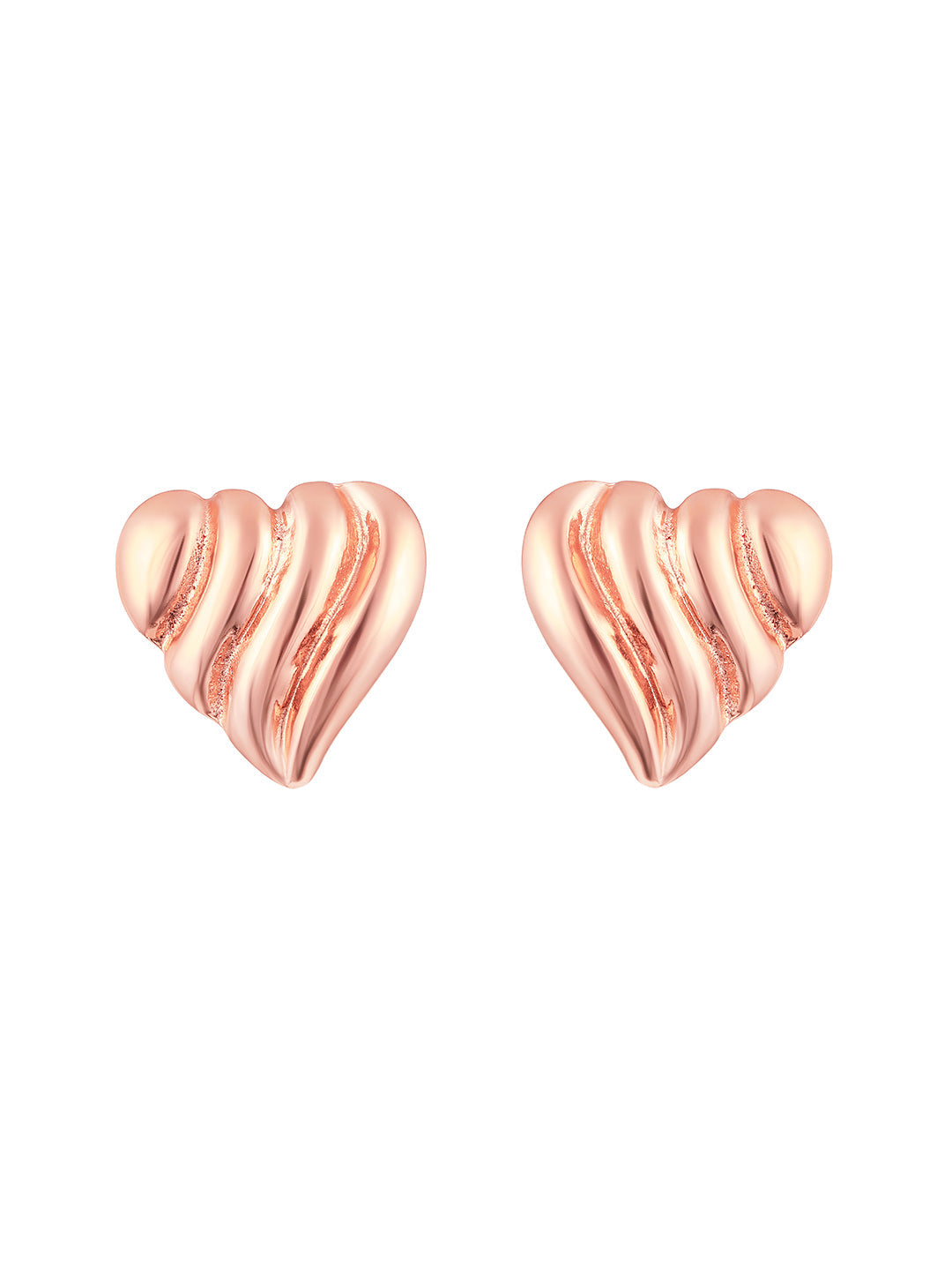 Rose Gold Plating Handcrafted Pendant Set With Stud Earring