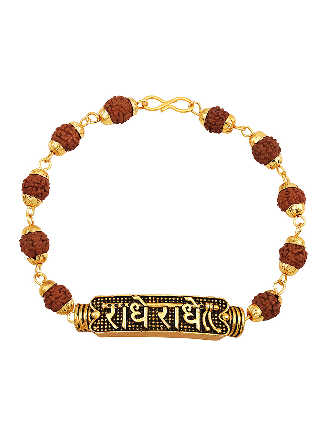 Rudraksha Beads Gold-plated Bracelet