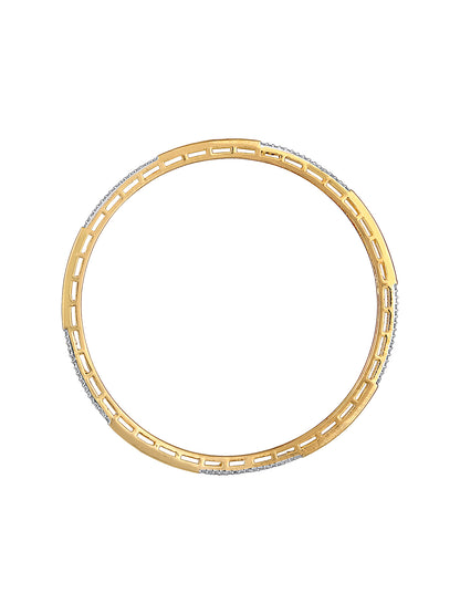 Set Of 2 Gold-Plated CZ Studded Bangles