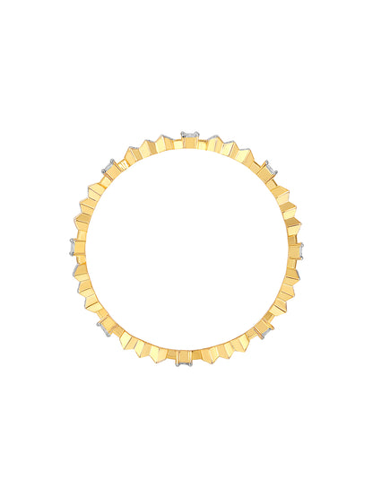 Gold plated CZ studded diamond bangles set for women – bridal and festive wear jewellery

