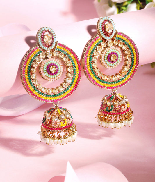 Traditional Shimmering Dome Shape Earrings