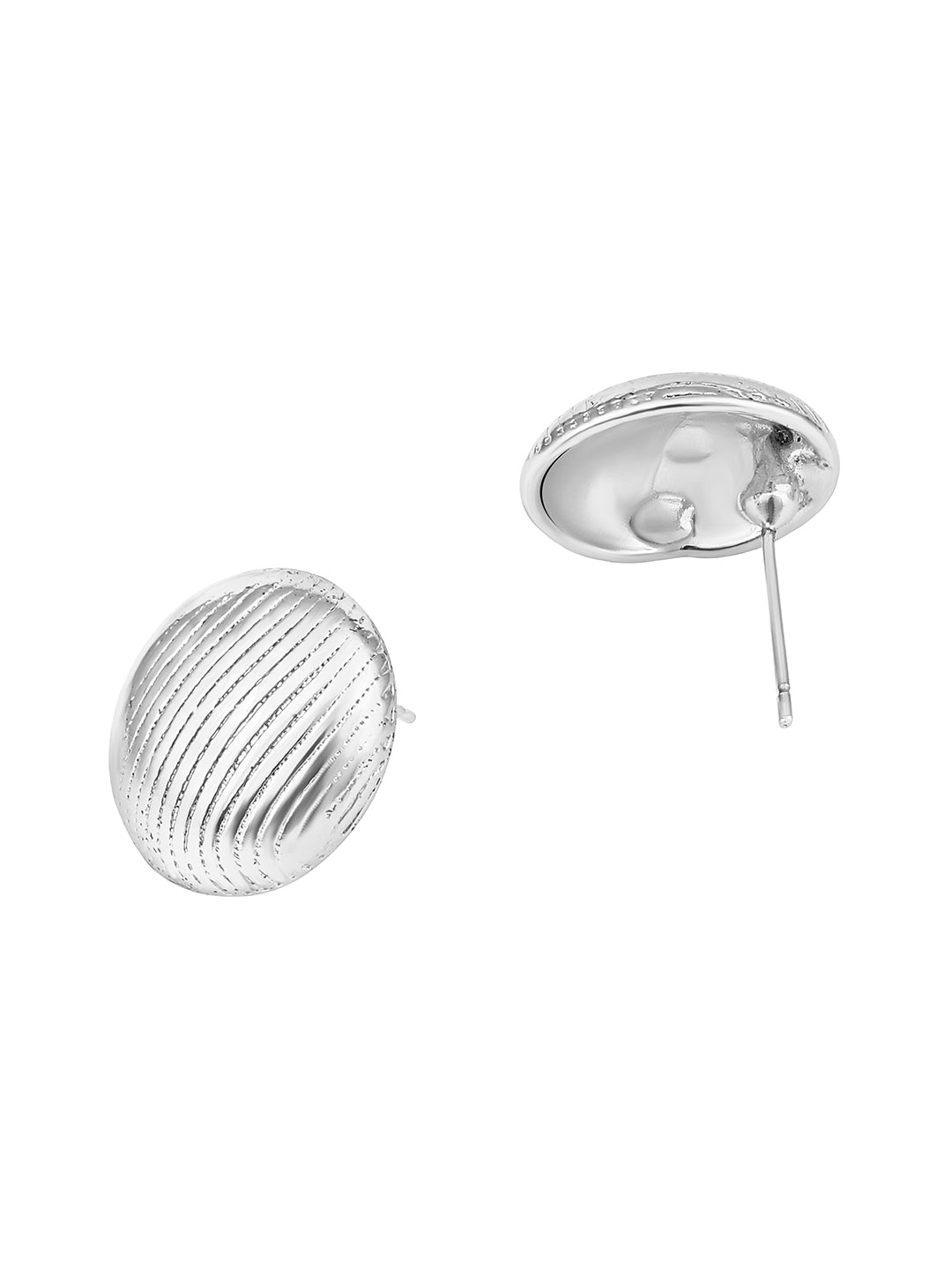 Rosegold-Plated Handcrafted Stud Earring With The Closure Of Push Back