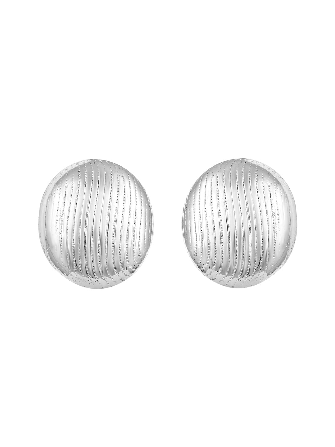 Rosegold-Plated Handcrafted Stud Earring With The Closure Of Push Back