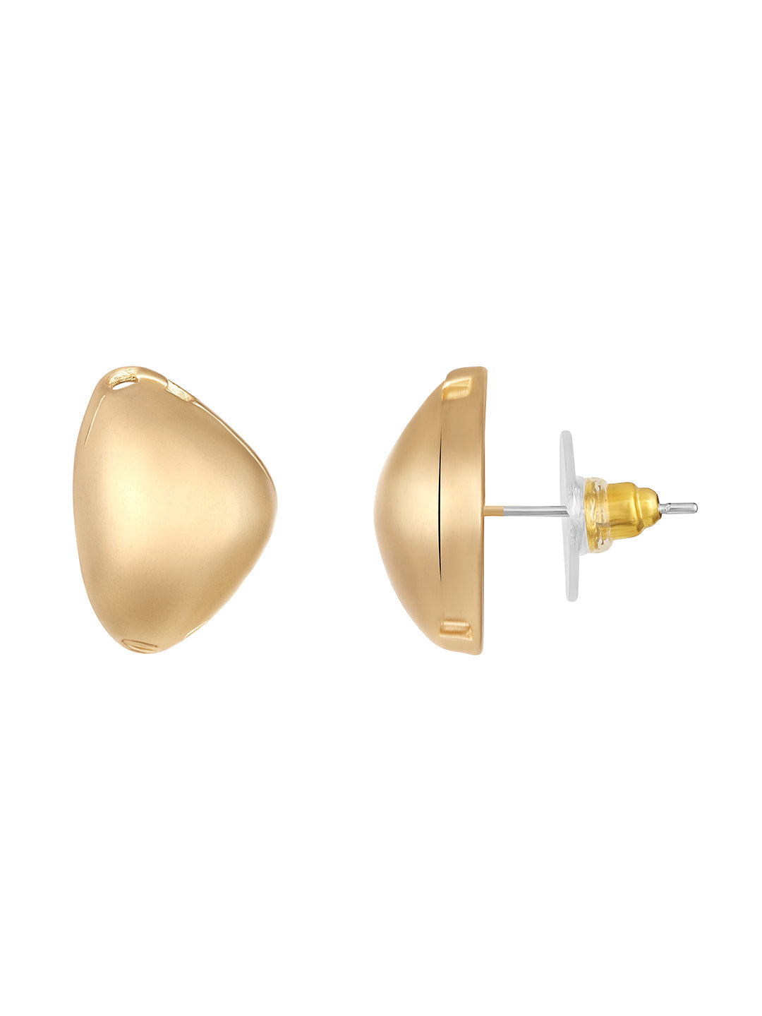 Gold-Plated Handcrafted Stud Earring With The Closure Of Push Back