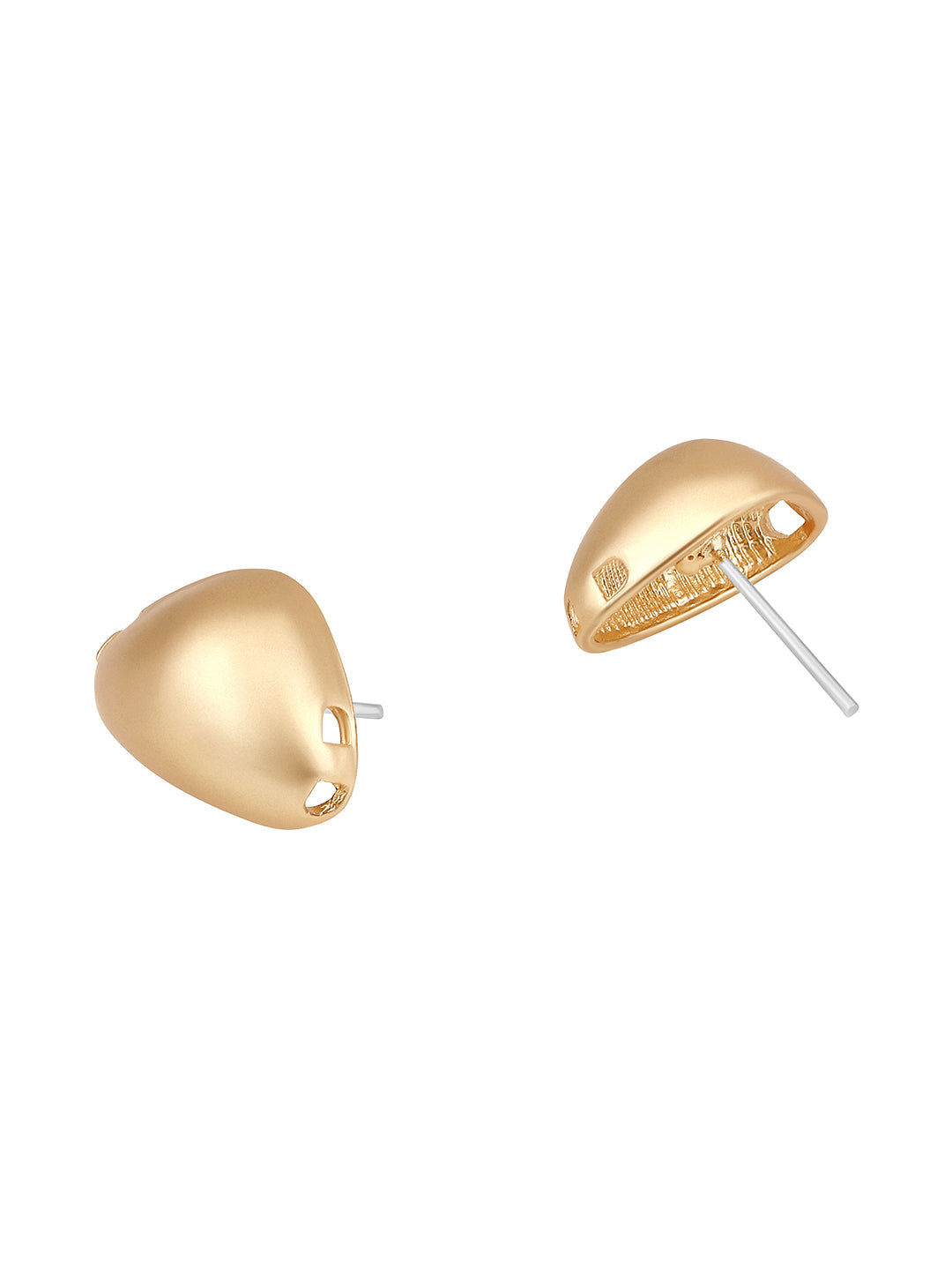 Gold-Plated Handcrafted Stud Earring With The Closure Of Push Back