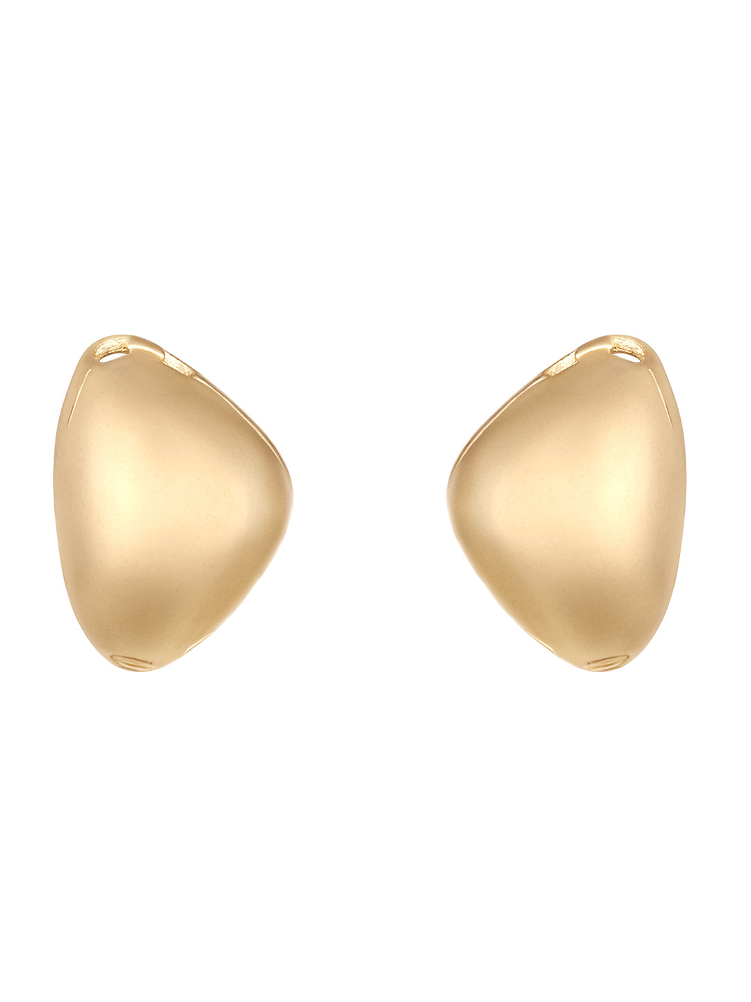 Gold-Plated Handcrafted Stud Earring With The Closure Of Push Back